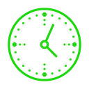 Clock icon green