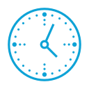 Clock icon teal