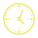 Clock icon yellow